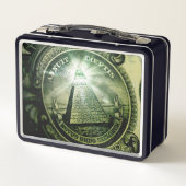 "Auge der Vorsehung" Geld Pyramide Metall Brotdose (Rückseite)