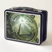 "Auge der Vorsehung" Geld Pyramide Metall Brotdose (Vorderseite)