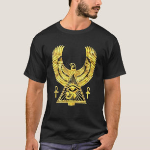 Auge des ägyptischen Symbols Horus und die Pyramid T-Shirt