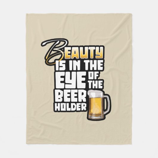 Auge des Bierhalters - Funny Beer Drinker Fleecedecke (Vorderseite)