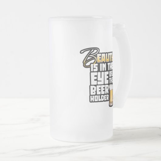 Auge des Bierhalters - Funny Beer Drinker Mattglas Bierglas (VorderseiteRechts)