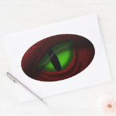 Auge des Drachen Ovaler Aufkleber (Umschlag)