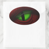Auge des Drachen Ovaler Aufkleber (Tasche)