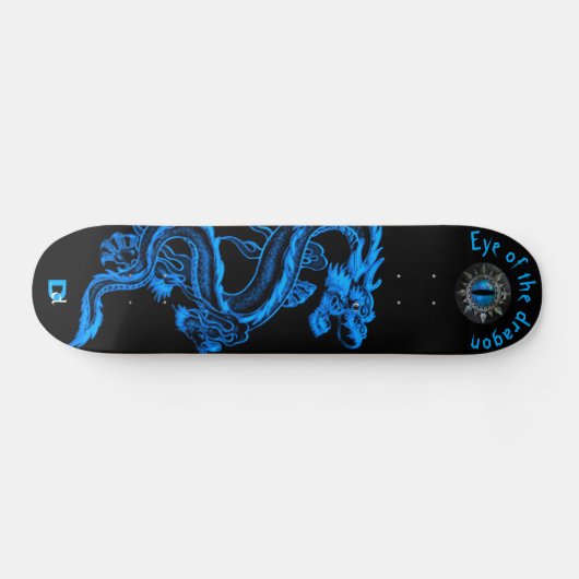 Auge des Dragon Blue und Black Dd Markenzeichen Skateboard (Horizontal)