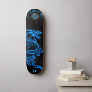 Auge des Dragon Blue und Black Dd Markenzeichen Skateboard