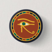 Auge des Horus Abzeichens in den alten ägyptischen Button (Vorderseite)