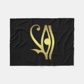 Auge des horus Ägyptersymbols Fleecedecke (Vorderseite (Horizontal))