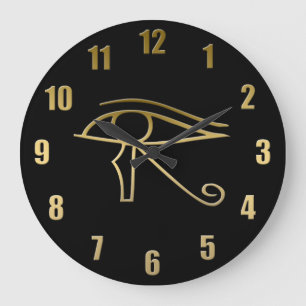 Auge des Horus Ägyptersymbols Große Wanduhr