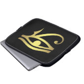 Auge des horus Ägyptersymbols Laptopschutzhülle (Vorne Knopf)