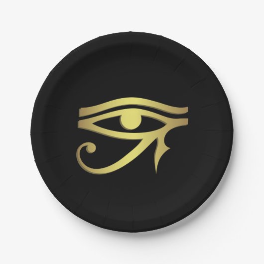 Auge des horus Ägyptersymbols Pappteller (Vorderseite)
