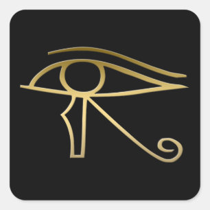 Auge des Horus Ägyptersymbols Quadratischer Aufkleber