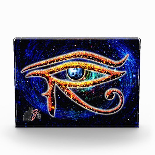 Auge des Horus Farbige Illustration Acrylblock Fotoblock (Vorderseite)