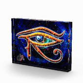 Auge des Horus Farbige Illustration Acrylblock Fotoblock (Rechts)