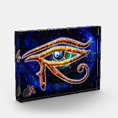 Auge des Horus Farbige Illustration Acrylblock Fotoblock (Links)