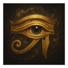 Auge des Horus Gold Ägyptische Mauer Kunst Fotodruck