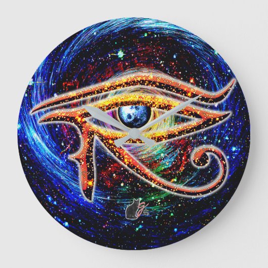 Auge des Horus Große Wanduhr (Vorderseite)