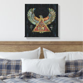 Auge des Horus - Wadjet Gemstone und Gold Leinwanddruck (Insitu (Schlafzimmer))
