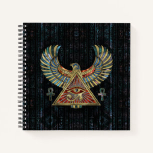 Auge des Horus - Wadjet Gemstone und Gold Notizblock