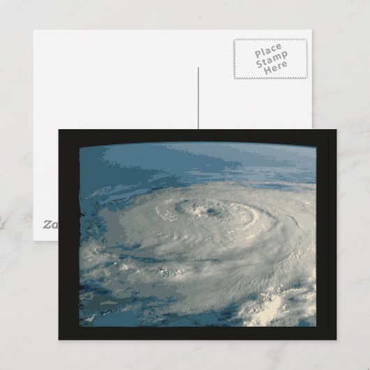 Auge des Hurrikans Postkarte (Vorne/Hinten)