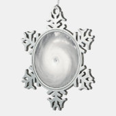 Auge des Hurrikans Schneeflocken Zinn-Ornament (Rechts)