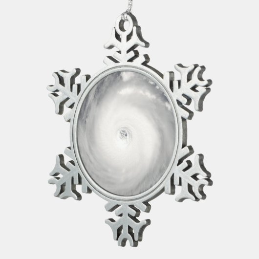 Auge des Hurrikans Schneeflocken Zinn-Ornament (Rechts)