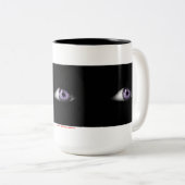 Auge des lila niedlichen coolen Augapfel-Entwurfs Zweifarbige Tasse (VorderseiteRechts)