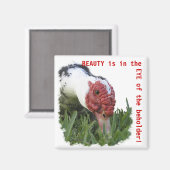 Auge des Nah-up-Entenfotos Magnet (Vorderseite/Rückseite)