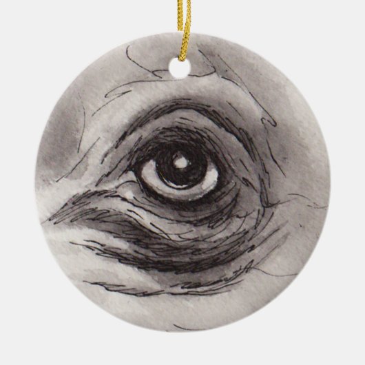 Auge des Nilpferds – Blick Sammlung Keramik Ornament (Vorne)
