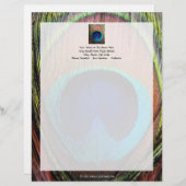 Auge des Pfauenfaches Nah-up Briefbogen (Vorne/Hinten)