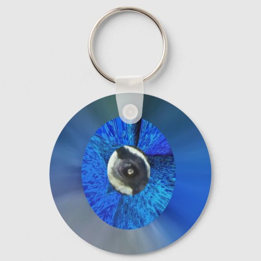 Auge des Pfaues Schlüsselanhänger (Vorderseite)