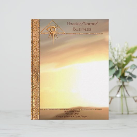 Auge des Providence-Sonnendurchbruch-Briefkopfes Briefkopf (Stehend Vorderseite)