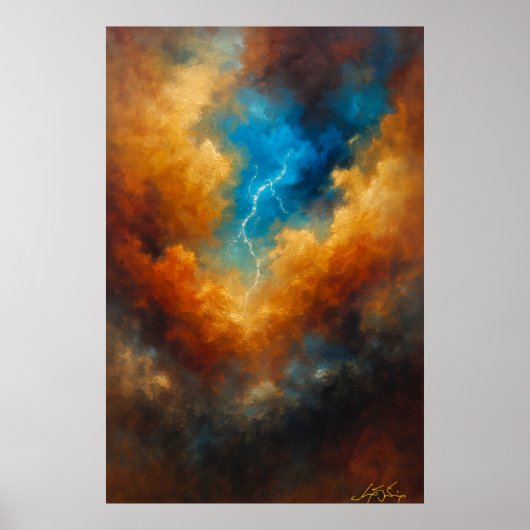 Auge des Sturms Abstract Poster (Vorne)