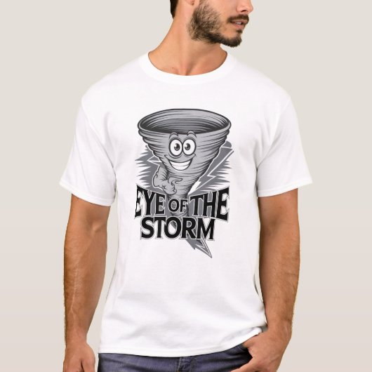 Auge des Sturms Funny Tornado T-Shirt (Vorderseite)