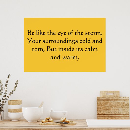 Auge des Sturms Poster (Küche)