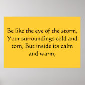 Auge des Sturms Poster (Vorne)