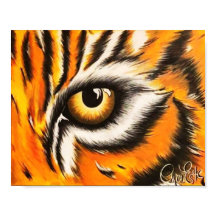 Auge des Tiger 8x10 Print Art von Weihnachten Este