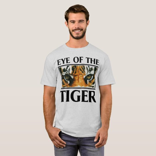 Auge des Tiger-motivierend Tierslogan-T-Shirts T-Shirt (Vorne ganz)