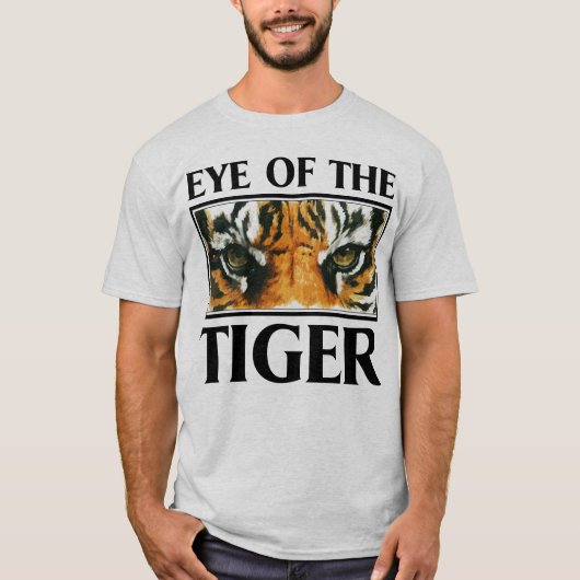 Auge des Tiger-motivierend Tierslogan-T-Shirts T-Shirt (Vorderseite)