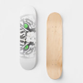 AUGE DES TIGER-SKATEBOARDS - WEISSER TIGER-ENTWURF SKATEBOARD (Vorderseite)