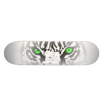 AUGE DES TIGER-SKATEBOARDS - WEISSER TIGER-ENTWURF