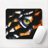 Auge des Tigerreißs durch Mousepad (Mit Mouse)