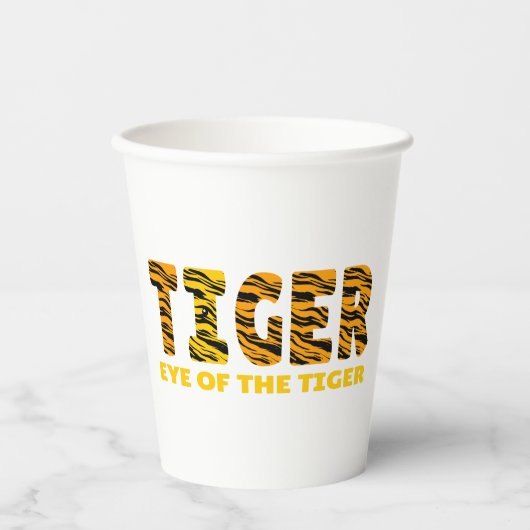 Auge des Tigers Pappbecher (Vorderseite)