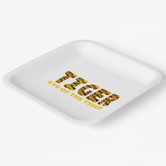 Auge des Tigers Pappteller (Gewinkelt)