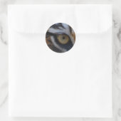 Auge des Tigers Runder Aufkleber (Tasche)