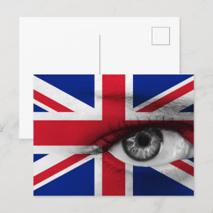 Auge des Vereinigten Königreichs Postkarte