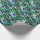 Auge einer Pfau-Feder Geschenkpapier (Ecke)