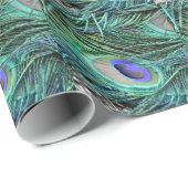 Auge einer Pfau-Feder Geschenkpapier (Rolleneckpunkt)