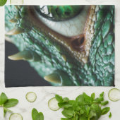 Auge eines Drachen Fantasiekunst Geschirrtuch (Gefaltet)