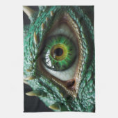 Auge eines Drachen Fantasiekunst Geschirrtuch (Vertikal)