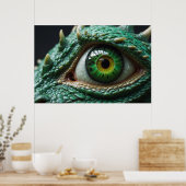 Auge eines Drachen Fantasiekunst Poster (Küche)